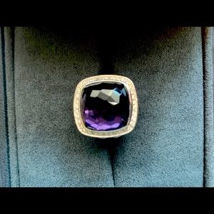 David Yurman 14mm Black Orchid Diamond Ring Size 7